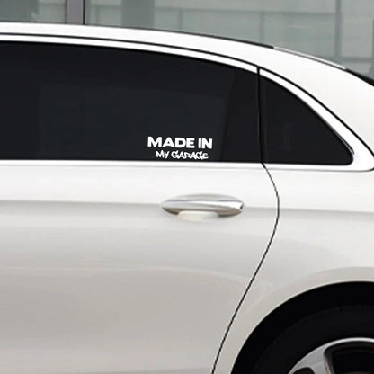 Auto stickers - Unieke 'Made in My Garage' ontwerp voor persoonlijke uitstraling