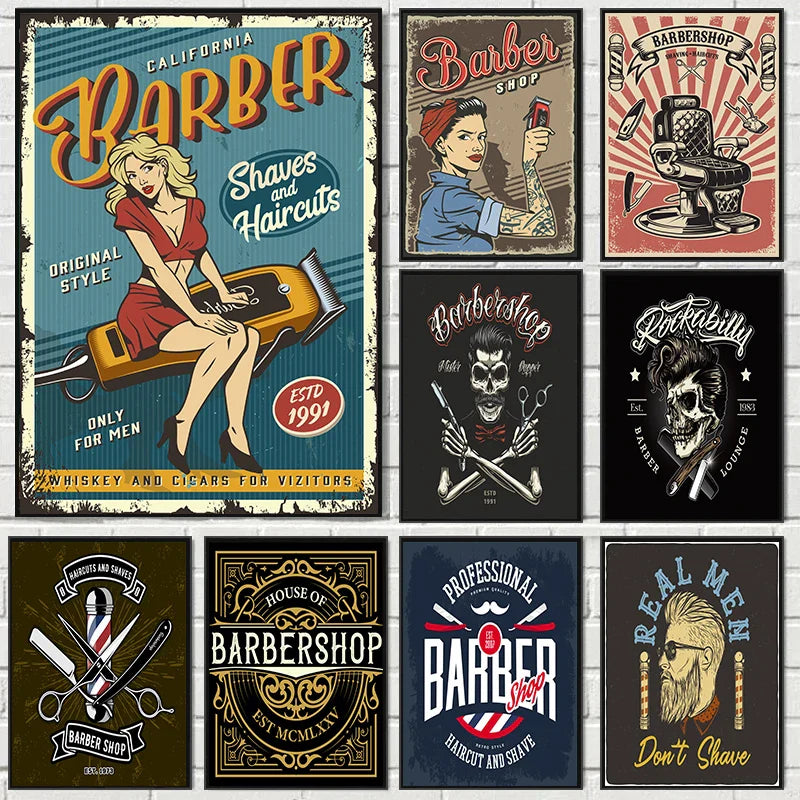 Posters met marmeren textuur en gouden accenten