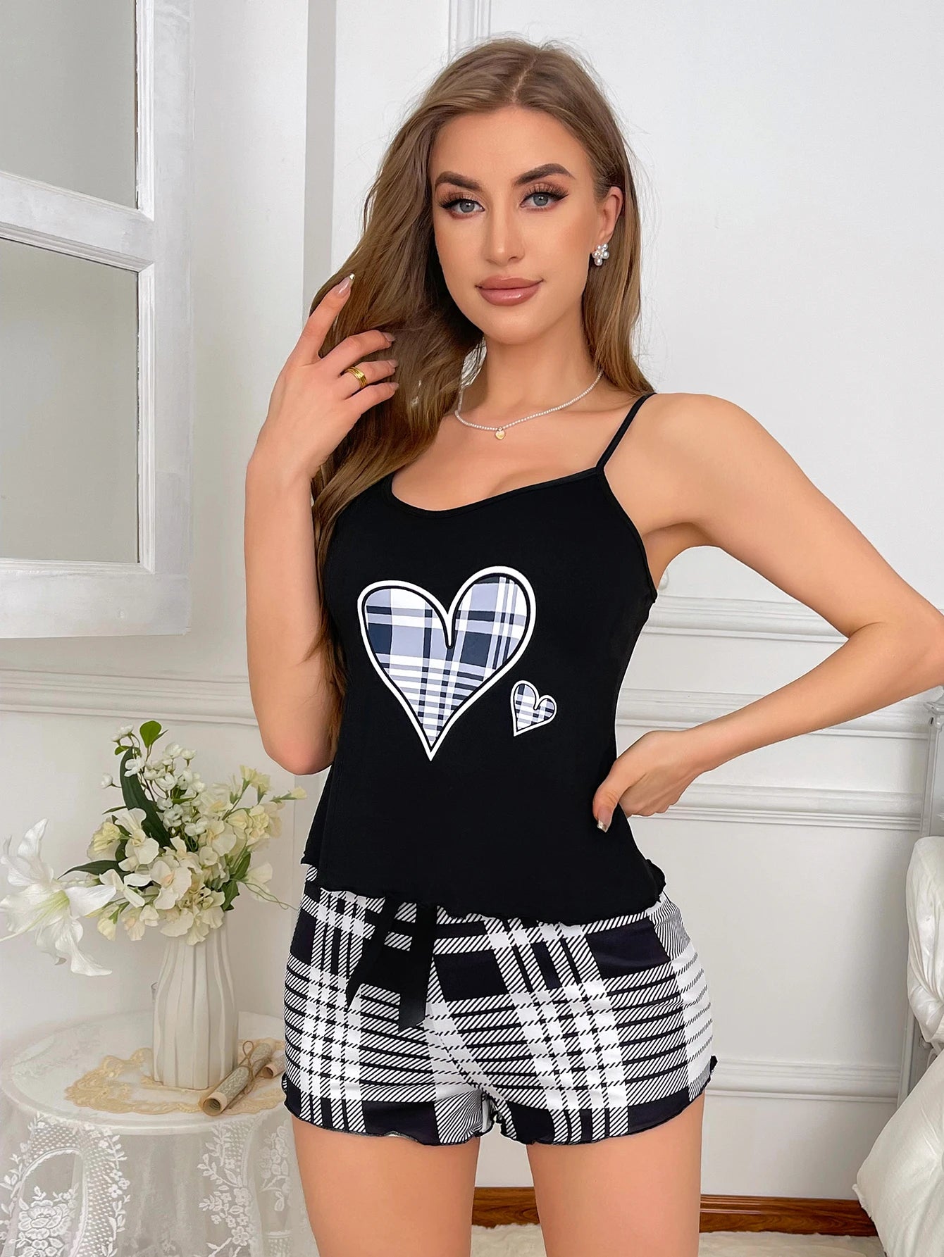 Dames pyjama set van zachte jersey stof