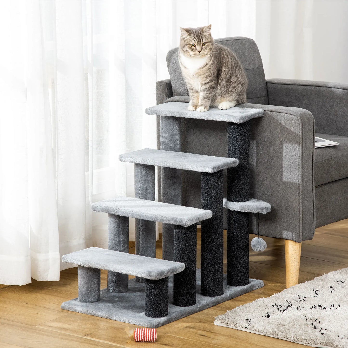 Maine Coon kattenpaal met extra ligplekken – Voor groot gemak