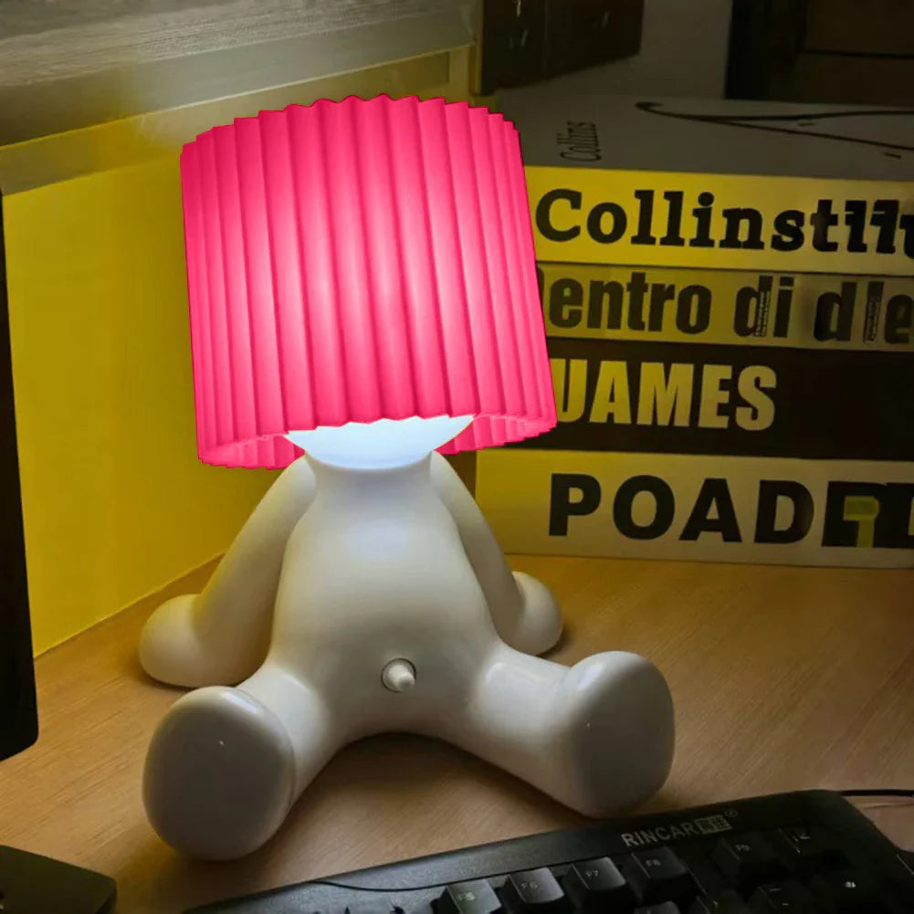 Lamp nachtkastje in wit keramiek – Rustige uitstraling