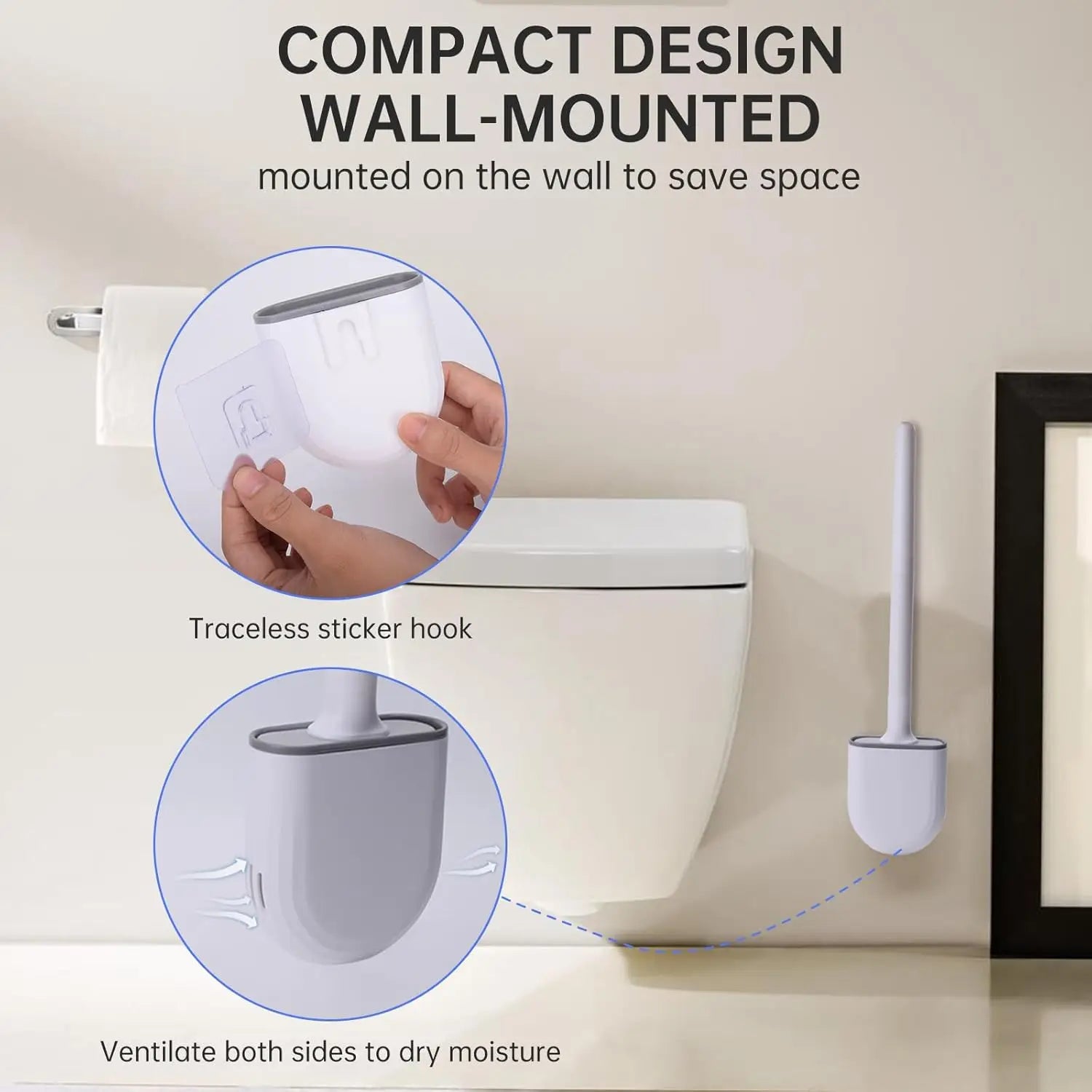 Toiletborstel hangend – Ruimtebesparend en strak