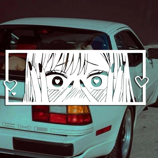 Auto stickers - Achterruit versiering met anime ogen voor unieke uitstraling
