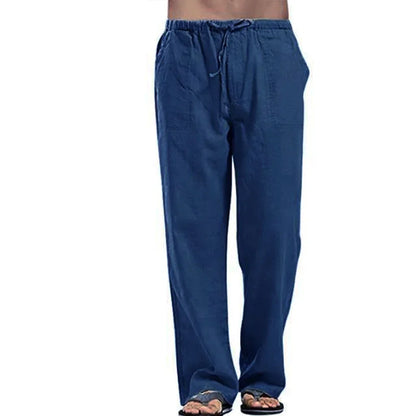 Zomerse linnen broek man met korte lengte – Licht en trendy