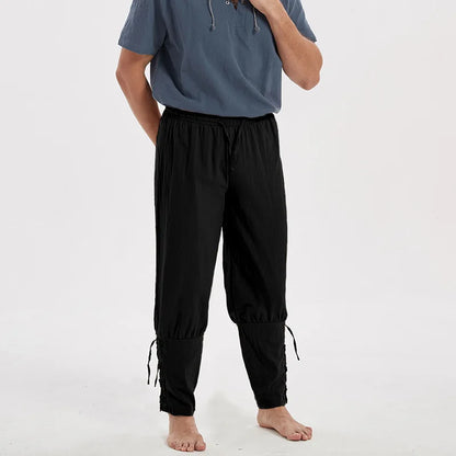 Linnen broek heren met zachte wassing – Relaxed effect