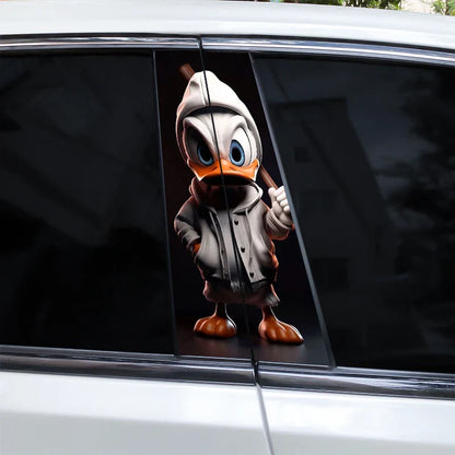 Auto stickers - Mysterieus Scrooge McDuck design voor unieke achterruit