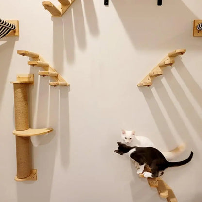 Kattenpaal met ingebouwde trapjes – Gemakkelijk klimmen