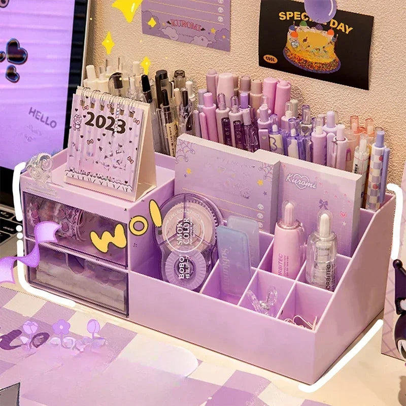 Klassieke desk organiser in houten afwerking
