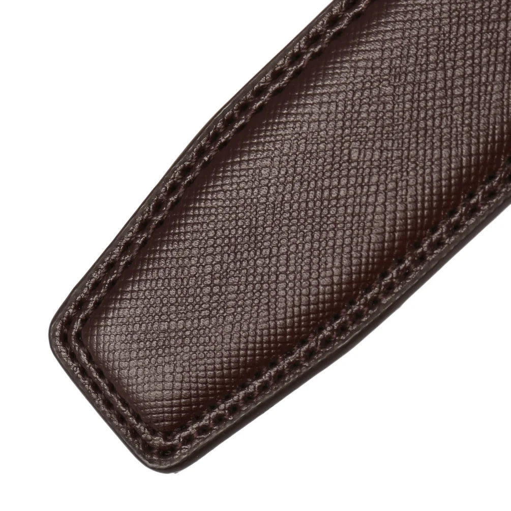 Herenriem in taupe leer met lichte structuur