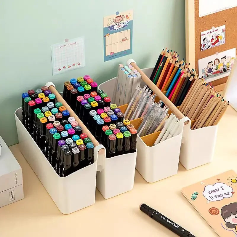 Desk organizer met ruimte voor laptop en tablet