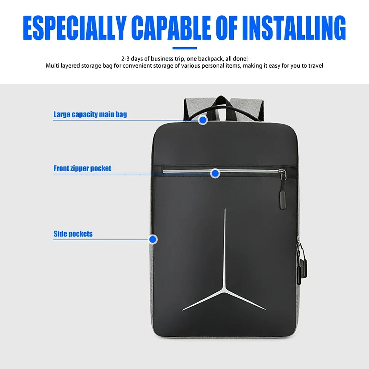 Laptop tas met USB-oplaadpoort – Handig voor onderweg