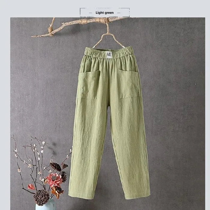 Linnen broek dames met hoge taille – Flatterend en trendy