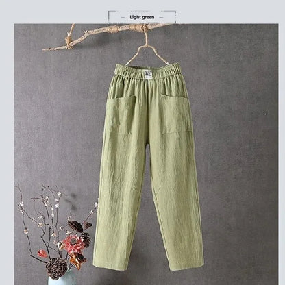 Linnen broek dames met hoge taille – Flatterend en trendy