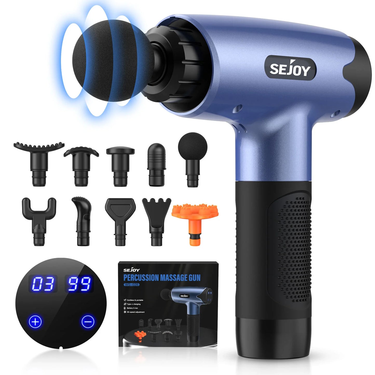 Massage gun met intensiteitsregeling – Naar wens instelbaar