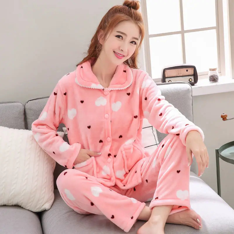 Lange mouwen dames pyjama – Ideaal voor winterse nachten