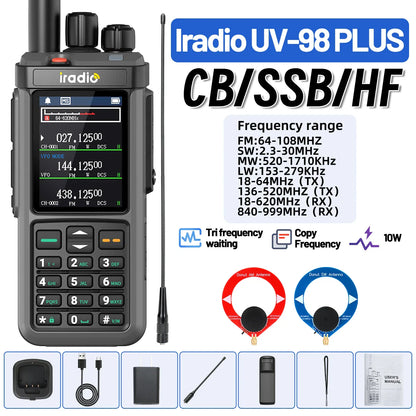 Walkie talkie met batterijniveau-indicator