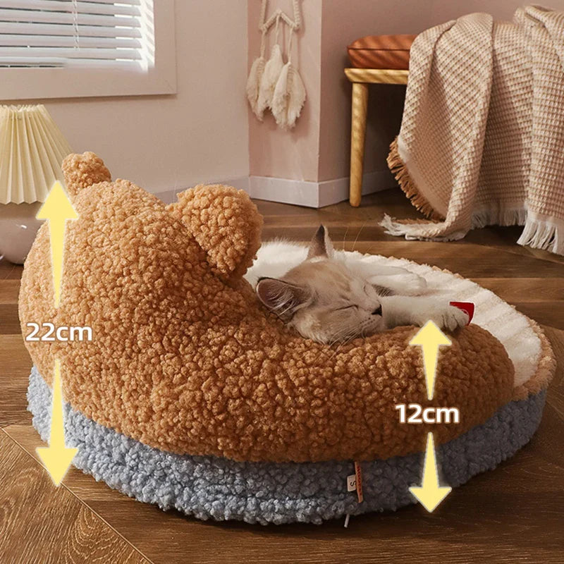 Ronde kattenmand met kussentje – Extra zacht