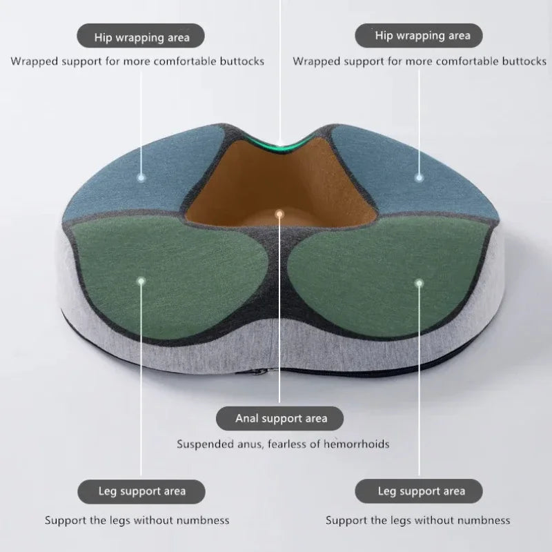 Zitkussen met extra ventilatiekanalen