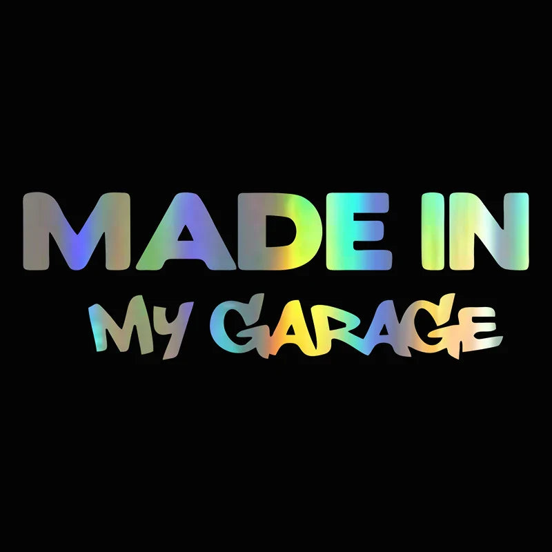 Auto stickers - Unieke 'Made in My Garage' ontwerp voor persoonlijke uitstraling