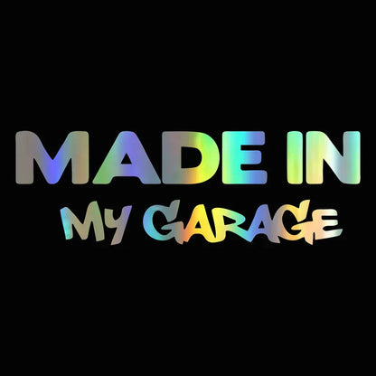 Auto stickers - Unieke 'Made in My Garage' ontwerp voor persoonlijke uitstraling