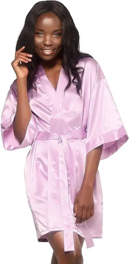 Hunkemöller satijnen ochtendjas kantdetails – Chic en romantisch