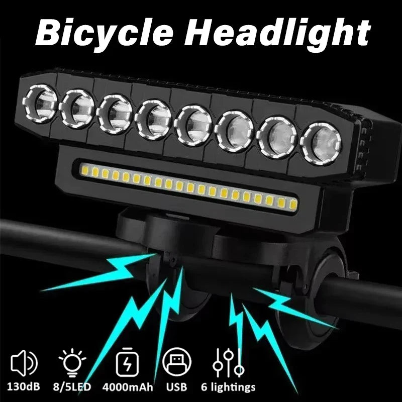 Fietslamp met focuslens voor gerichte verlichting