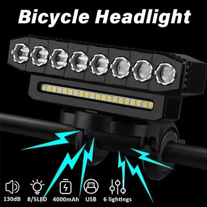 Fietslamp met focuslens voor gerichte verlichting