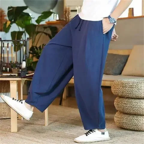Stretch linnenmix broek heren – Extra bewegingsvrijheid