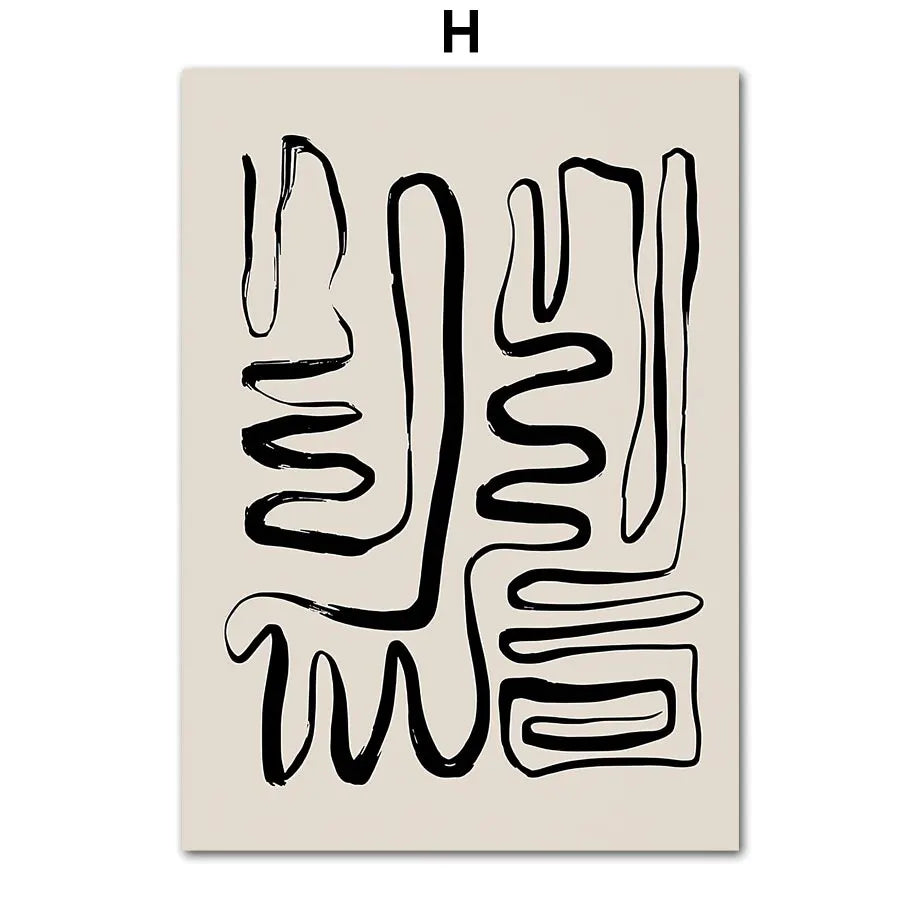 Abstracte posters in aardetinten