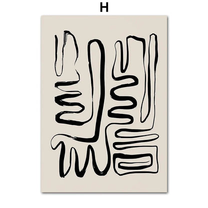 Abstracte posters in aardetinten