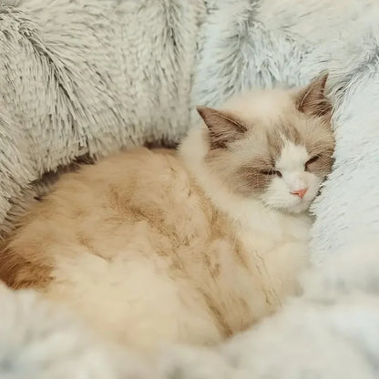 Ronde kattenmand groot – Voor katten die zich graag oprollen