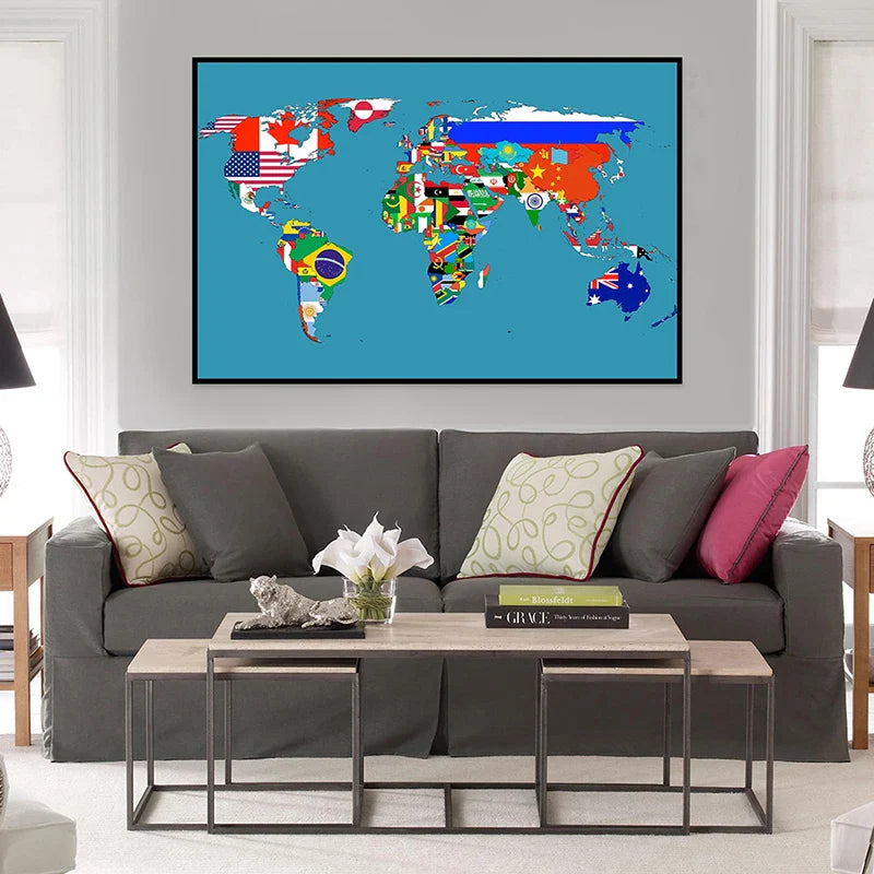 Wereldkaart voor studenten – Leerzaam en decoratief