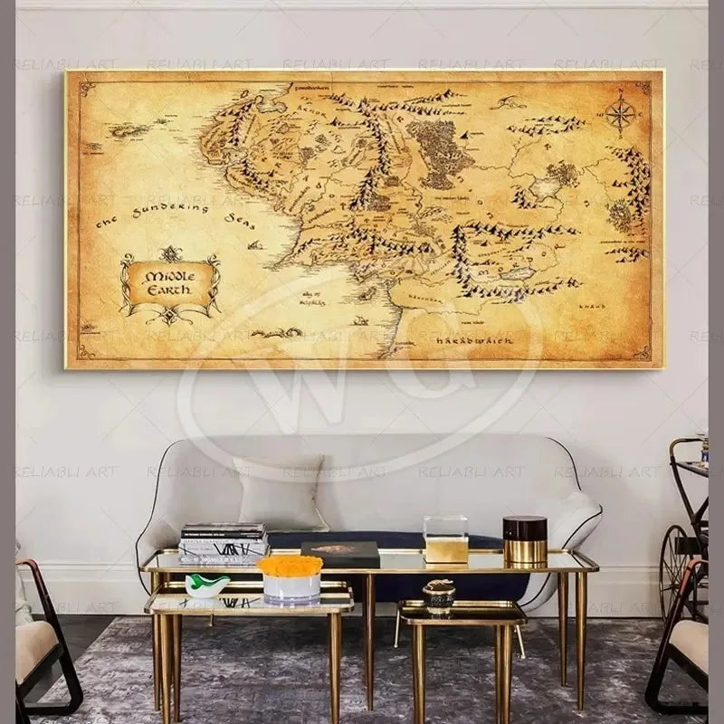 Grote wereldkaart wanddecoratie – Statement piece voor je ruimte