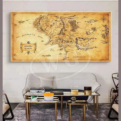 Grote wereldkaart wanddecoratie – Statement piece voor je ruimte