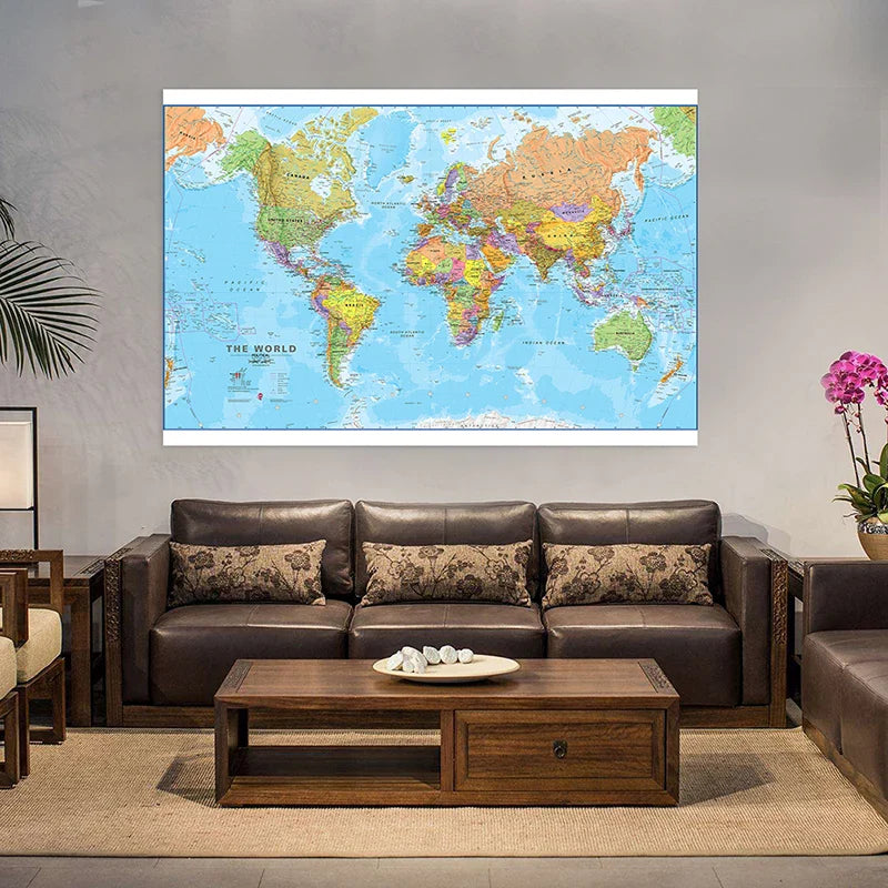 Wereldkaart als prikbord – Praktisch en decoratief