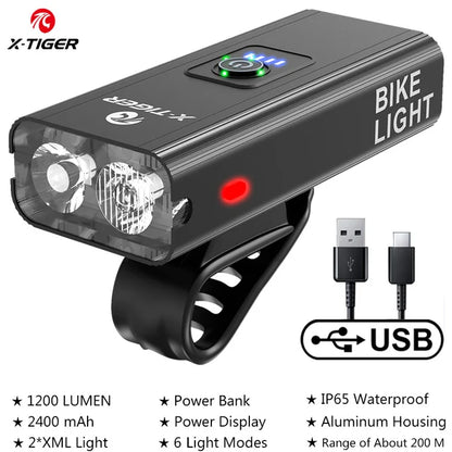 Fietslamp met lichtsensor en automatische activatie
