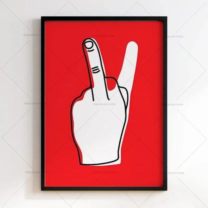 Posters in zwart houtframe ophangen
