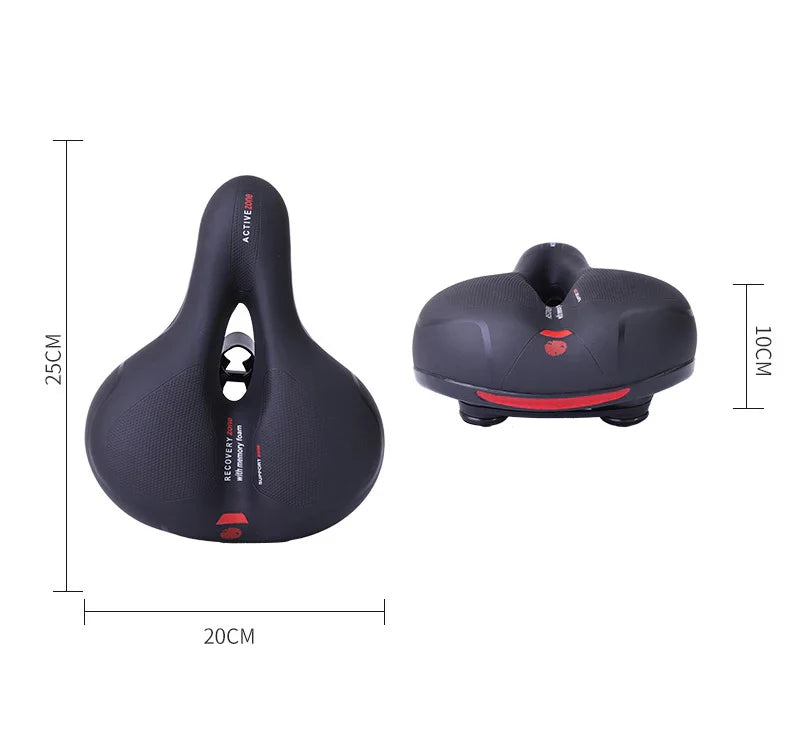 Fietszadel met extra comfort voor lange ritten