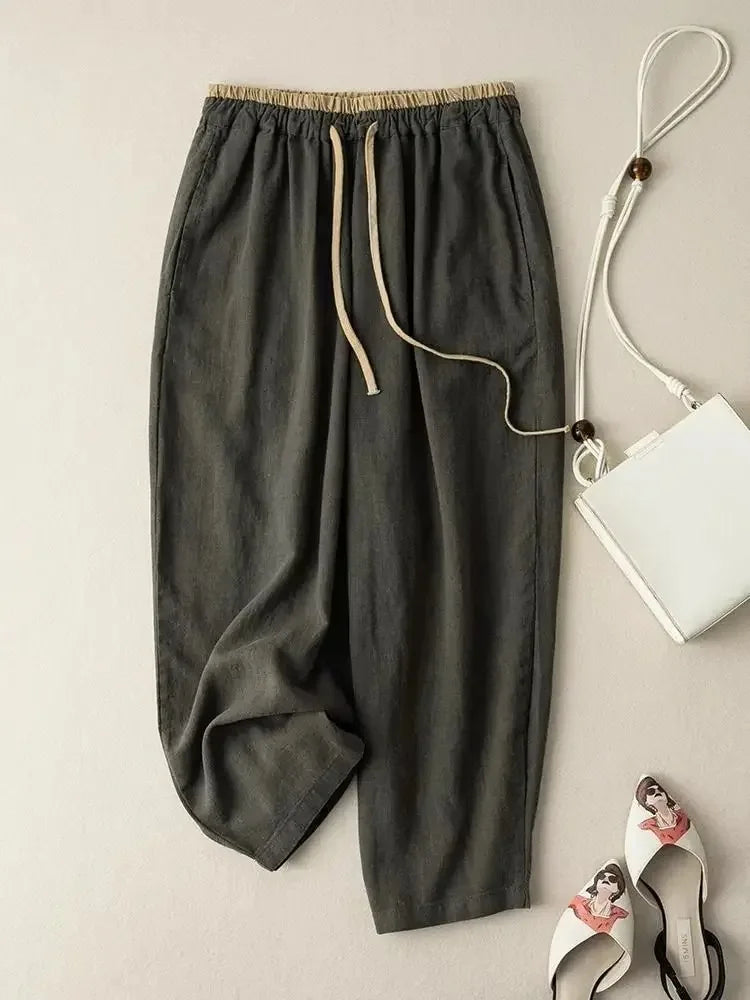 Zara linnen broek dames in basic stijl – Minimalistische schoonheid