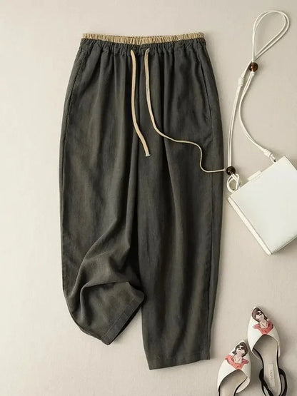 Zara linnen broek dames in basic stijl – Minimalistische schoonheid