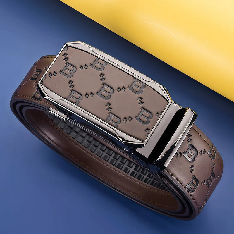 Moderne riem heren met matte metalen gesp