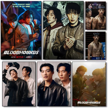 Poster met lijnen en vlakken in modern design