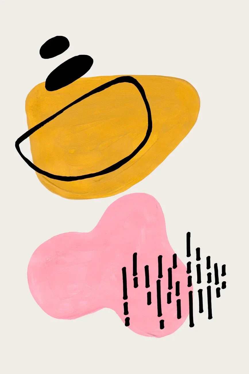 Poster met dieren in zachte kleuren