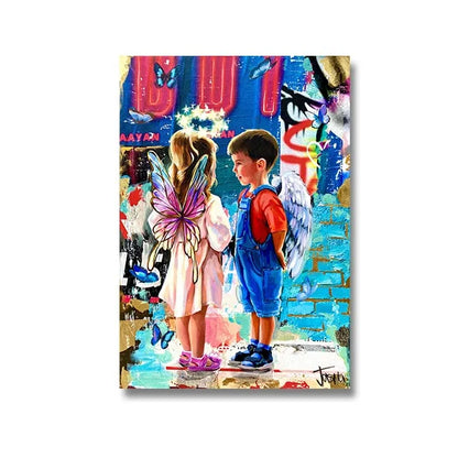 Poster met kaart van wereld of stad