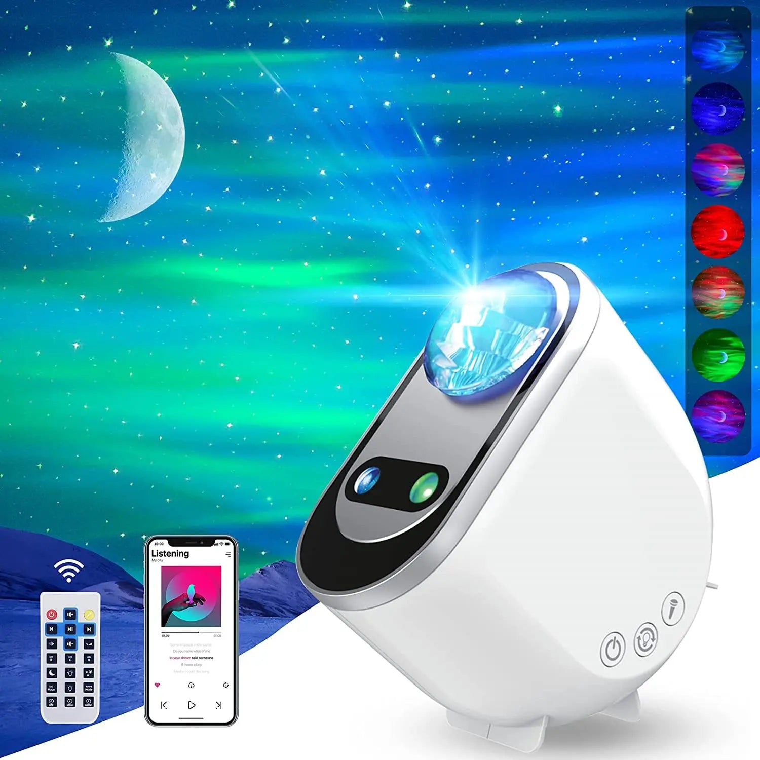 Modern vormgegeven projector sterrenhemel