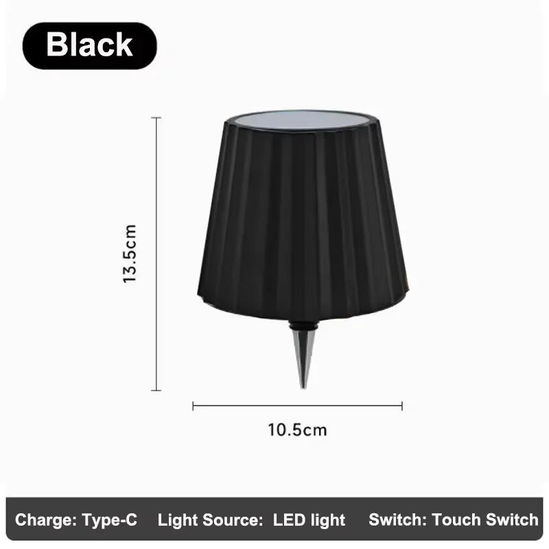 Lampje voor nachtkast met stoffen kap – Warm licht