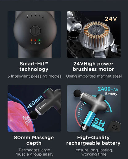 Massage gun met stille motor – Krachtig en geluidsarm