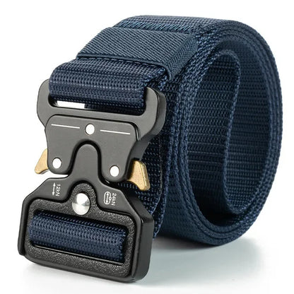 Riem heren met gespsluiting in brushed steel
