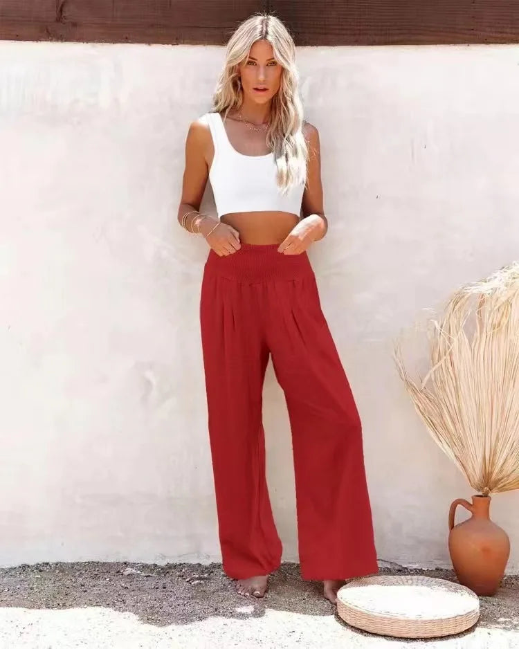 H&M linnen broek dames met moderne snit – Eigentijdse stijl