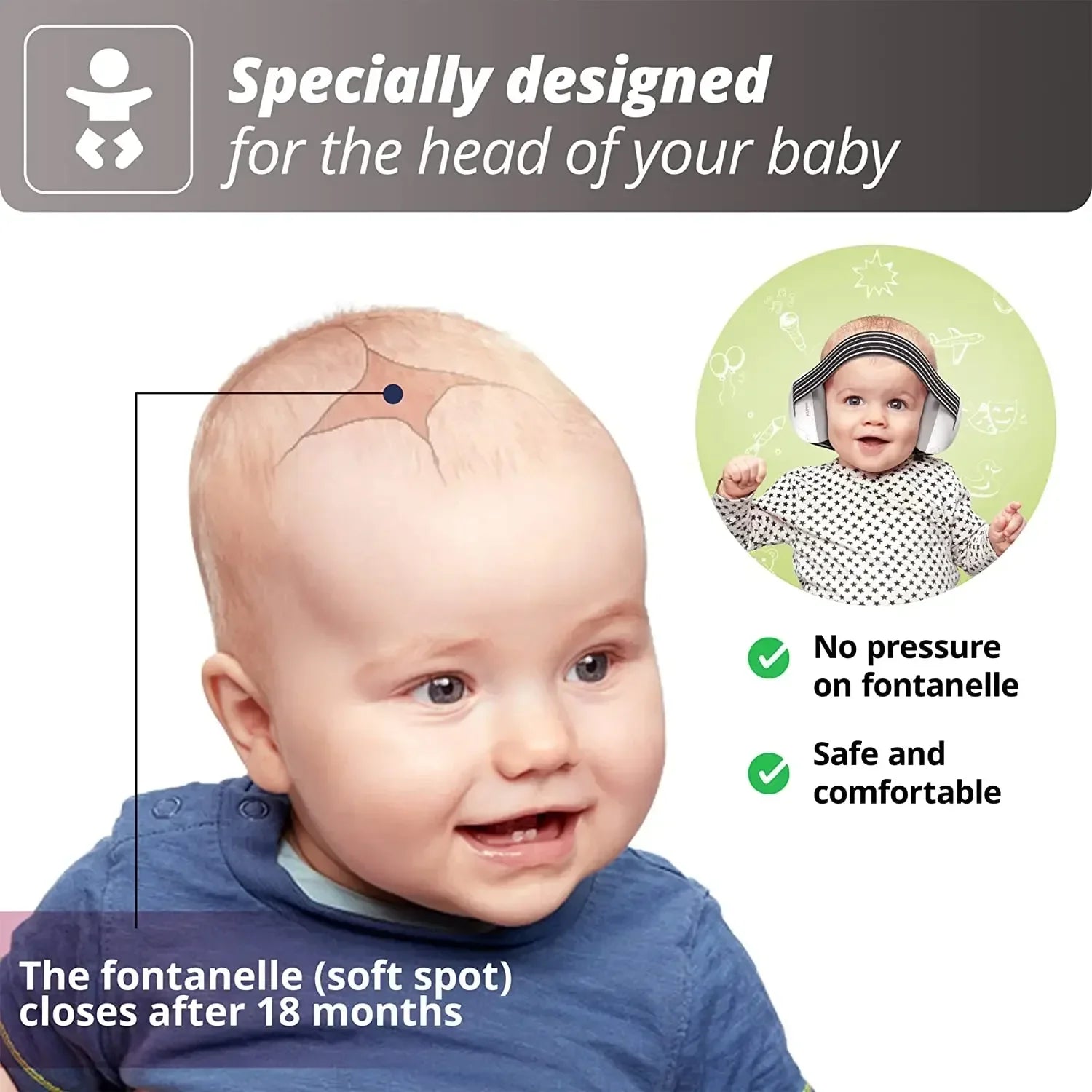 Koptelefoon voor baby's – Beschermt kleine oortjes tegen harde geluiden